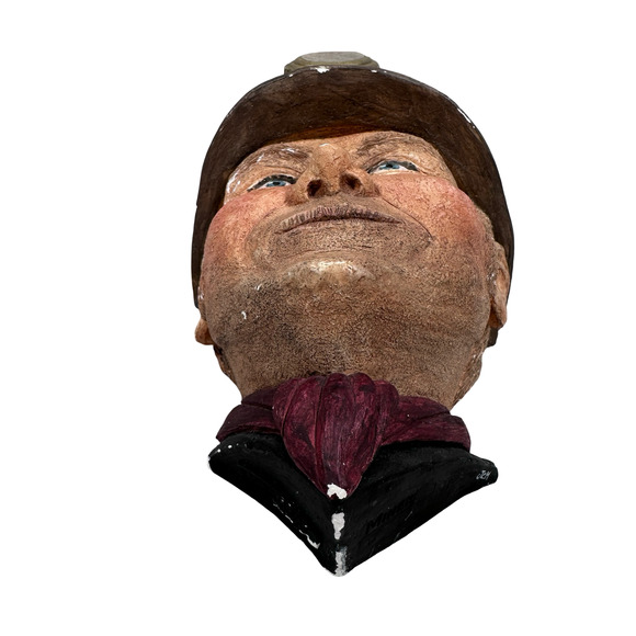 Vintage Lakeland Studios Masquerade Miner Wall Head Bust Chalkware Decor 1998 - Picture 3 of 10